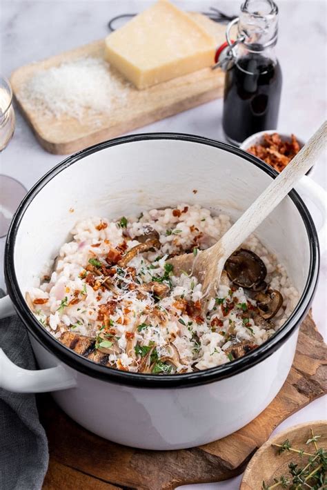 Risotto met kip en champignons