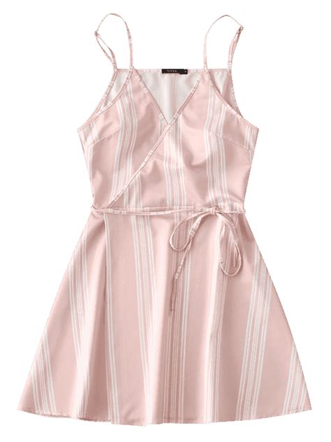 Slip Stripes Wrap Mini Dress Pink S On We Heart It Wrap Dress Short