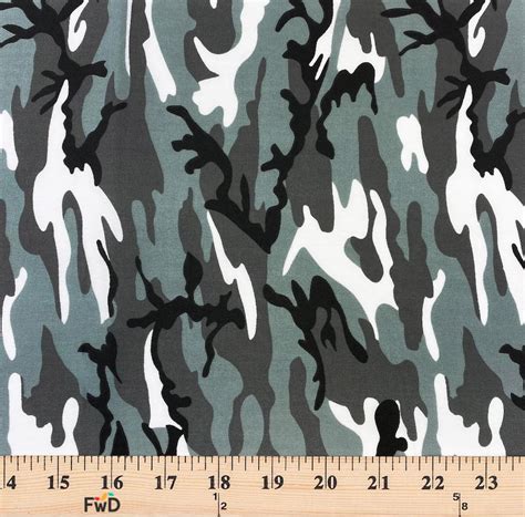 Grey Marine Print Fabric Cotton Polyester Broadcloth 60 Wide