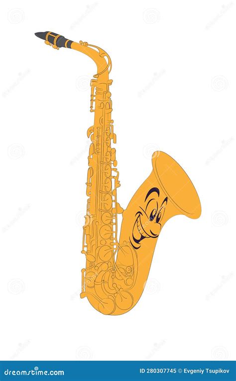 saxophone jazz instrument stock illustration illustration of music 280307745