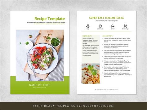 Easy Word Template For Recipe Book Used To Tech Word Cookbook