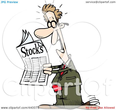 Royalty Free Rf Clip Art Illustration Of A Cartoon Happy Man Reading