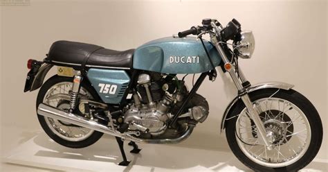 1971 Ducati Gt 750 On Display At The Ducati Museum Bologna Italy