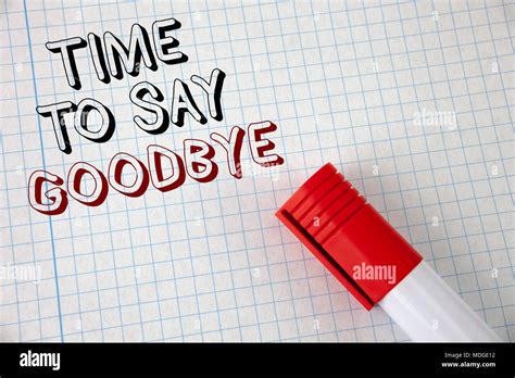 Handschrift text Zeit auf Wiedersehen zu sagen. Begriff Sinne Trennung