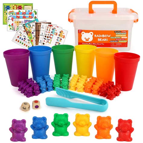 Buy Kramow Sorting And Counting Toys Montessori Learning Set Colorful