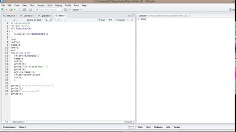 This is my first time using python, so i really need help. Fixed point iteration method with Rstudio - YouTube