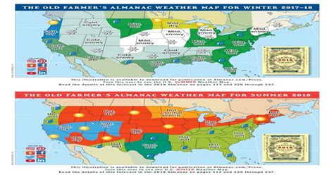 The Old Farmers Almanac Weather Map For Winter · Turn This Over To