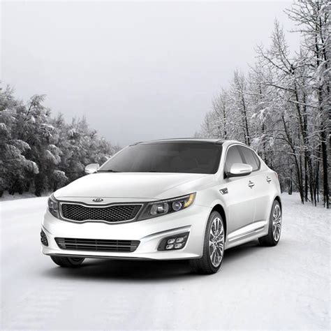 The Kia Optima Finished In White Pearl Looking Magnificent In Its Icy