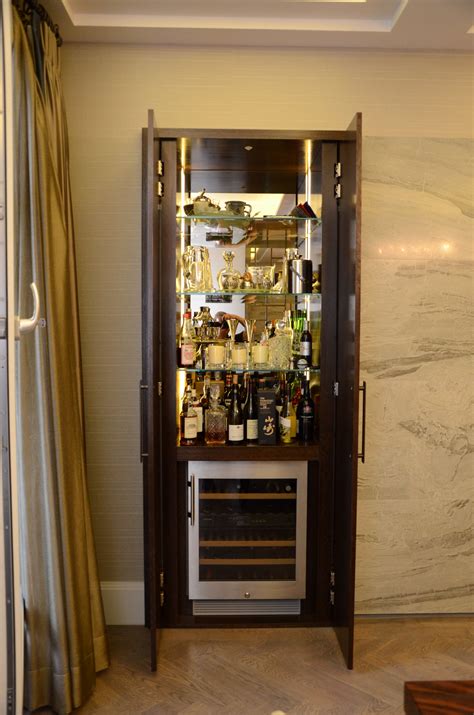 Bespoke Dining Room Cabinets Made From Fumed Eucalyptus With Solid