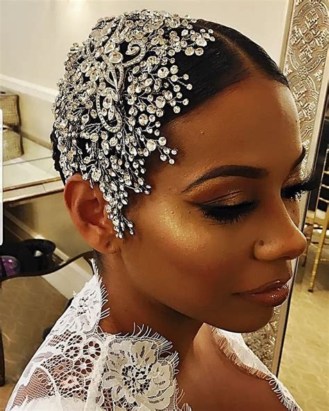 Our Glam And Gorgeous Bride Rocking Her Custom Crystal Headpiece From