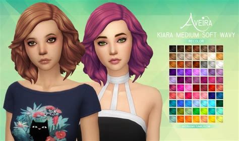 Sims 4 Hairs ~ Aveira Sims 4 Kiara S Medium Soft Wavy
