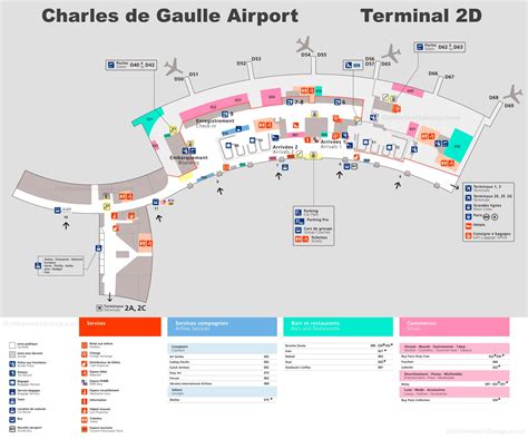 Charles De Gaulle Airport Terminal 2d Map Paris