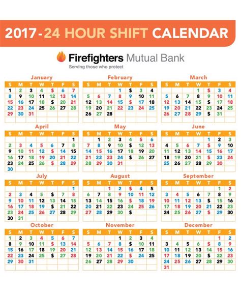 Firefighter Shift Calendar