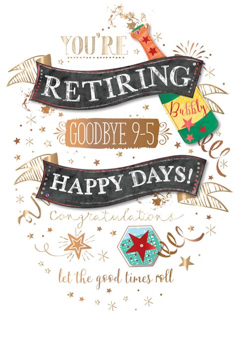 Send best wishes to colleagues and family members with thoughtful retirement cards as they clock out of work for the last time to embark on new adventures. You're Retiring Handmade Embellished Retirement Card | Cards