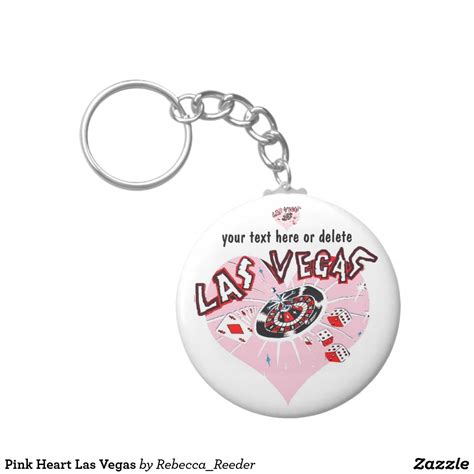 Pink Heart Las Vegas Keychain | Zazzle.com | Mom keychain, Keychain, Girls keychain