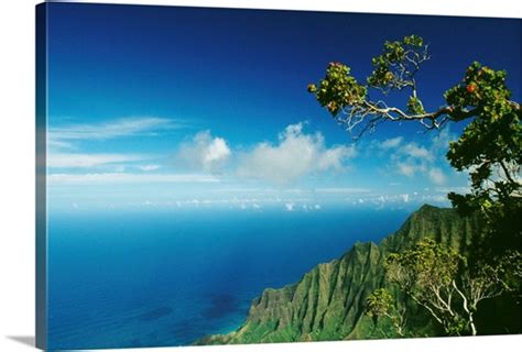Hawaii Kauai Napali Coast Kalalau Valley Cliffs And