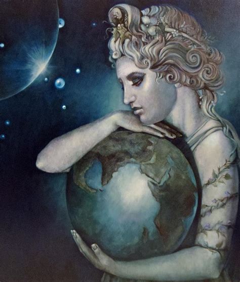 Gaia Original Drawing Mother Earth Colored Pencil Art And Collectibles