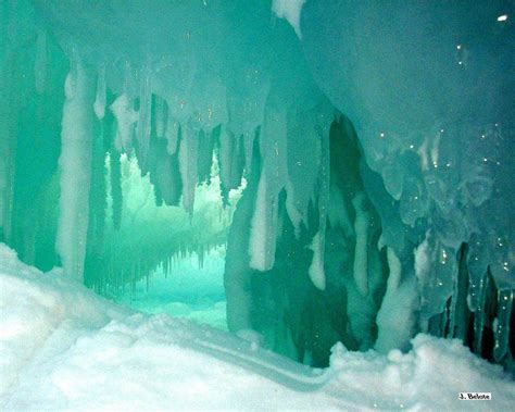 Crystal Ice Cave In The Lake Superior Ice Foot Green Aesthetic Ice
