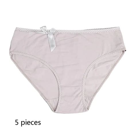 Funcilac Women Panties Sexy Cotton Underwear Bow Cute Briefs Seamless