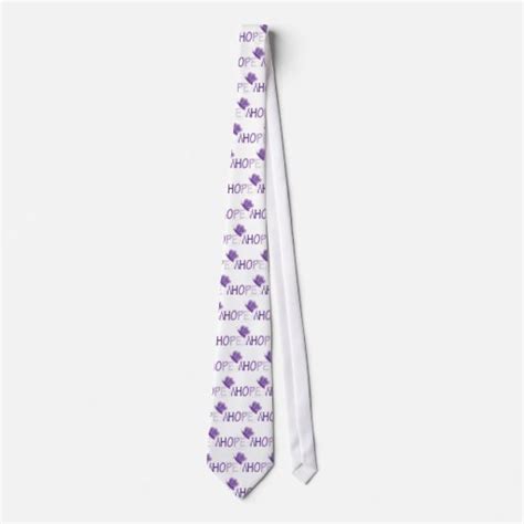 Hope Purple Ribbon Awareness Tie Zazzle