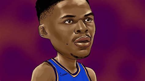 Lets Draw Russell Westbrook Of Okc Youtube