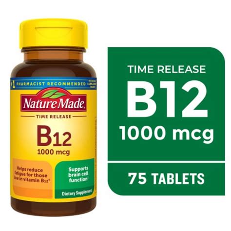 Nature Made® B12 Time Release 1000 Mcg Tablets 75 Ct Frys Food Stores