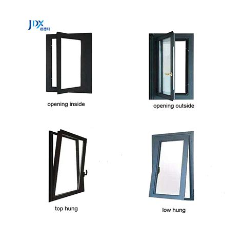 36x72 Bedroom Double Glass Aluminum Alloy Window With Two Panels