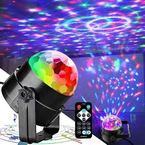 Party Lights Disco Ball Led Strobe Lights Sound Activated Rbg Disco