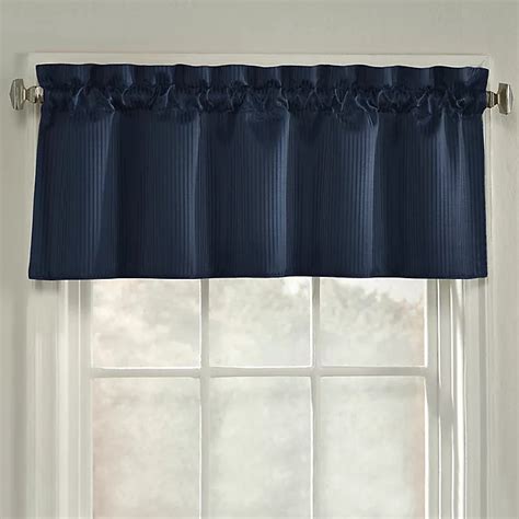 Oxford Window Valance In Navy Bed Bath And Beyond