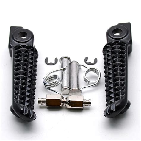 Black Universal Motorcycle Footrests Foot Pegs Footpegs Fit For Yamaha