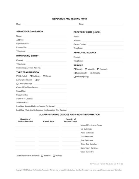 Filling the forms involves giving instructions to your assignment. Nfpa Monthly Bldg Inspection Forms - Fire Sprinkler ...