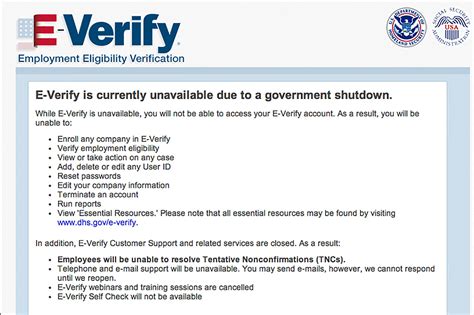Closed To Business Government Shutdown Shutters E Verify Arizona