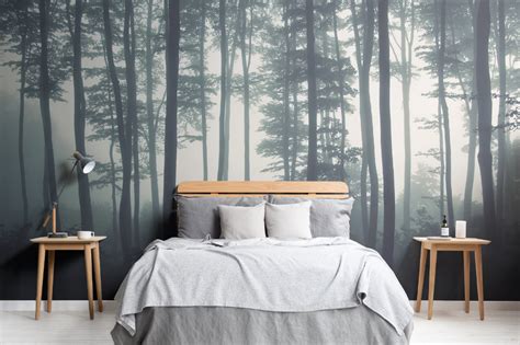Sea Of Trees Forest Wallpaper Mural Hovia Master Bedroom Wallpaper