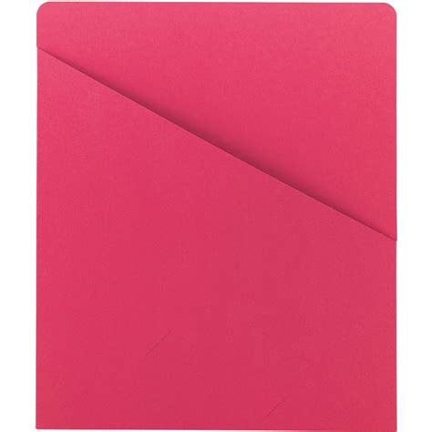 Smead Slash Jacket Letter Size Red 25 Per Pack 75433 File Folder