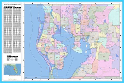 Map Of Tampa St Petersburg Travelsmapscom