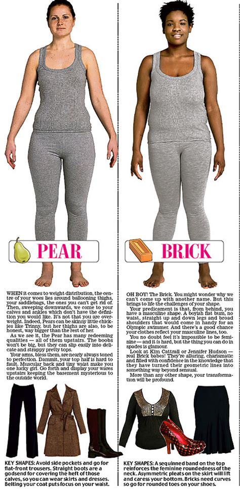 A way to describe the shape in a less technical or scientific way. Trinny and Susannah reveal 12 women's body types - which are you? | Daily Mail Online