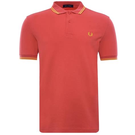 Fred Perry M3600 Twin Tipped Polo Summer Red M3600 A67