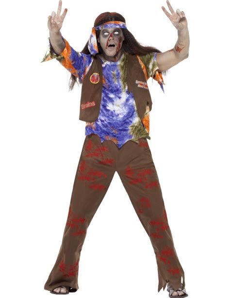 Kostume Zombie Hippie Til Mænd Halloween Køb Kostumer Til Voksne På