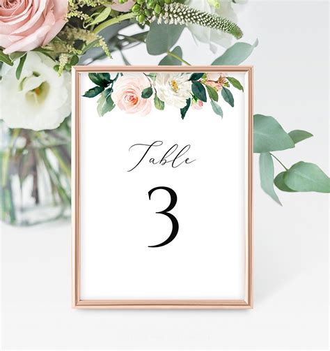 Editable Table Number Template Free Printable Templates