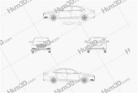Ford Taurus Cn Spec 2018 Blueprint 3dmodels