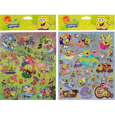 Spongebob Authentic Licensed 12 Sheets Of Stickers