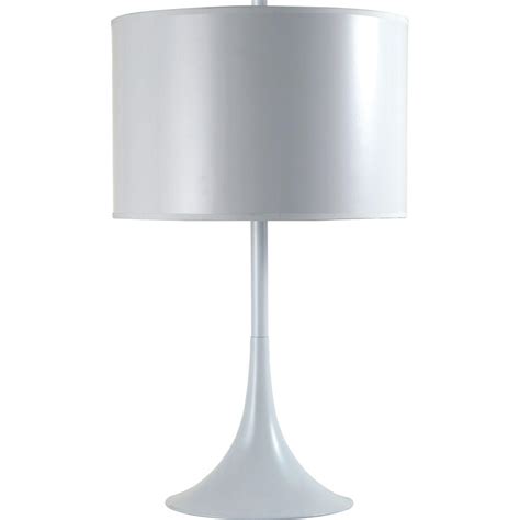Whether you would like to have a molded glass or a blown out glass, you can have an artistic artifact. ORE International 25 in. Modern White Metal Table Lamp ...