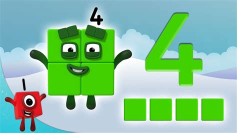 Numberblocks The Number 4 Learn To Count Learning Blocks Youtube