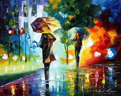 Dreams Of The Rain — Palette Knife Oil Painting On Canvas By Leonid Afremov Size 20 X16
