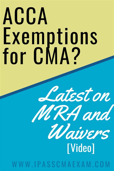 The acca is an organization for chartered accountants whereas the cima is an organization for management accountants. ACCA Exemptions for CMA? Latest on MRA and Waivers [Video ...