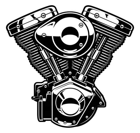 Motorcycle Engine Illustrations Royalty Free Vector Graphics And Clip