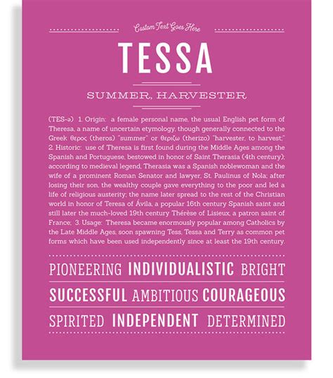 Tessa Name Art Print