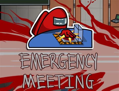 Among Us Emergency Meeting Sticker Laptop Sticker Vinyl Etsy