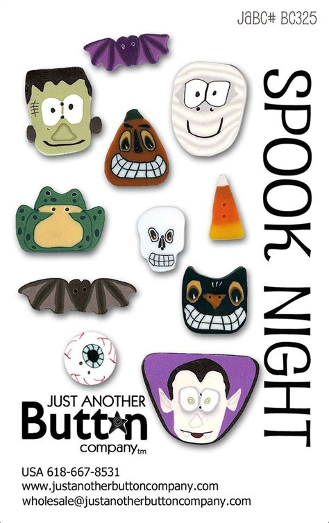 Spook Night Button Card Collection Bc325 Jabc Just Another Button Co