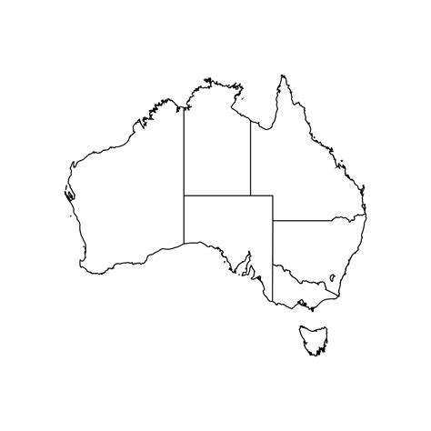 Doodle Map Of Australia With States 3087861 Vector Art At Vecteezy